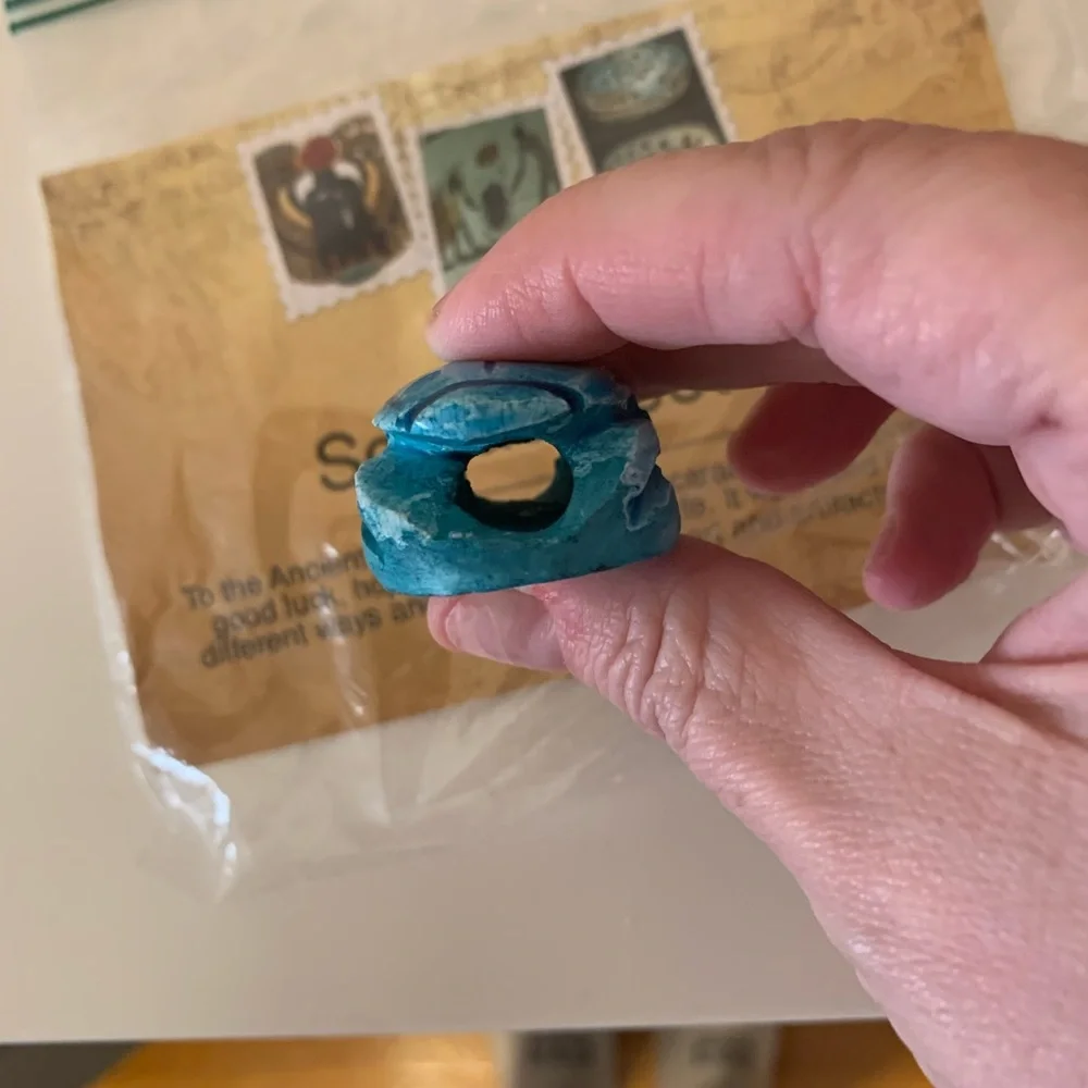 Blue Scarab Beetle Figurine